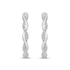 Thumbnail Image 2 of Diamond Accent Twist Hoop Earrings Sterling Silver