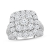 Thumbnail Image 0 of Lab-Grown Diamonds by KAY Round-Cut Cushion Double Halo Engagement Ring 4 ct tw 14K White Gold