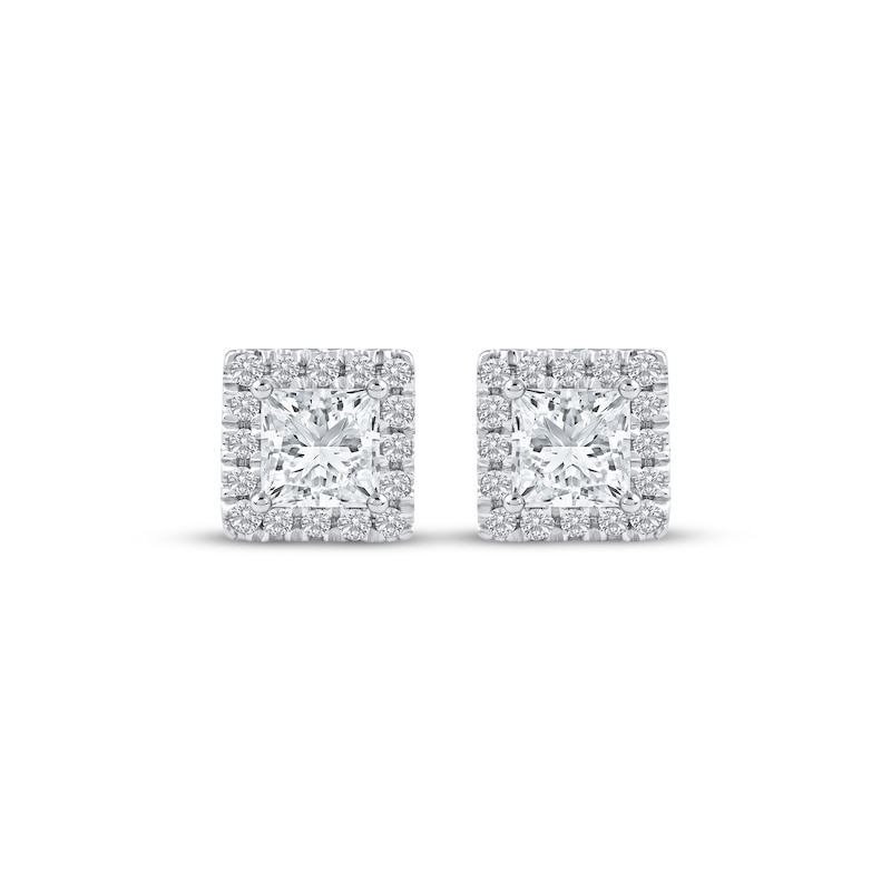 Lab-Created Diamonds by KAY Princess-Cut Stud Earrings 1/2 ct tw 14K White Gold (F/VS2)