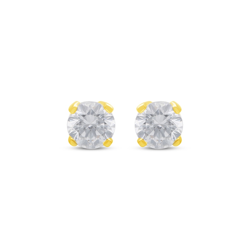 Main Image 2 of Lab-Grown Diamonds by KAY Round-Cut Solitaire Stud Earrings 1-1/4 ct tw 14K Yellow Gold (I/SI2)