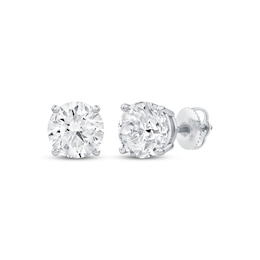 Lab-Grown Diamonds by KAY Round-Cut Solitaire Stud Earrings 3 ct tw 14K White Gold (I/SI2)