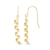 Thumbnail Image 1 of Corkscrew Ribbon Dangle Earrings 14K Yellow Gold