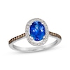 Thumbnail Image 1 of Le Vian Oval-Cut Tanzanite Ring 1/4 ct tw Diamonds 14K Vanilla Gold