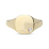 Thumbnail Image 3 of Men's Diamond Accent Signet Ring 10K Yellow Gold