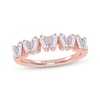 Thumbnail Image 1 of Baguette-Cut Diamond Zigzag Anniversary Ring 1/2 ct tw 14K Rose Gold