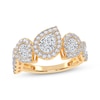 Thumbnail Image 1 of Lab-Grown Diamonds by KAY Pear-Shaped Tilted Ring 2 ct tw 14K Yellow Gold