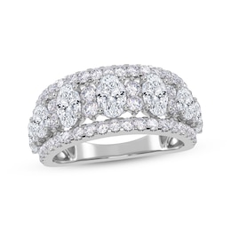 Lab-Grown Diamonds by KAY Oval & Round-Cut Ring 2 ct tw 14K White Gold