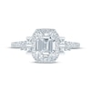 Thumbnail Image 4 of Monique Lhuillier Bliss Emerald-Cut Lab-Grown Diamond Engagement Ring 2 ct tw 18K White Gold