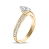 Thumbnail Image 2 of Pear-Shaped Diamond Curve Engagement Ring 3/4 ct tw 10K Yellow Gold