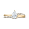 Thumbnail Image 3 of Pear-Shaped Diamond Curve Engagement Ring 3/4 ct tw 10K Yellow Gold