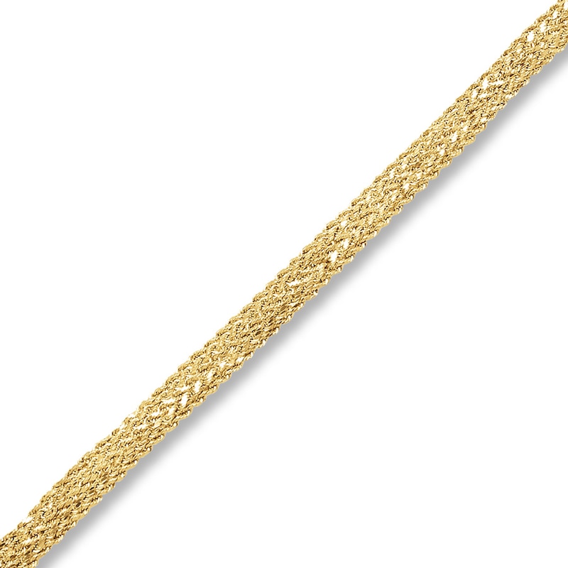 Main Image 1 of Solid Rope Chain Bracelet 10K Yellow Gold 7.5&quot;