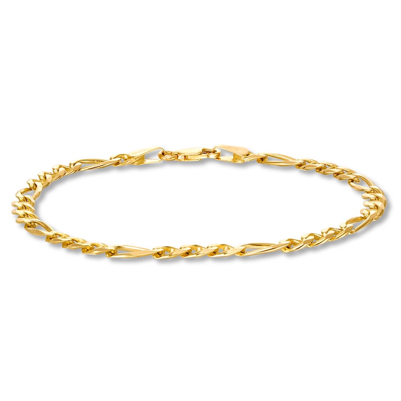 Solid Figarucci Link Chain 10K Yellow Gold 8"