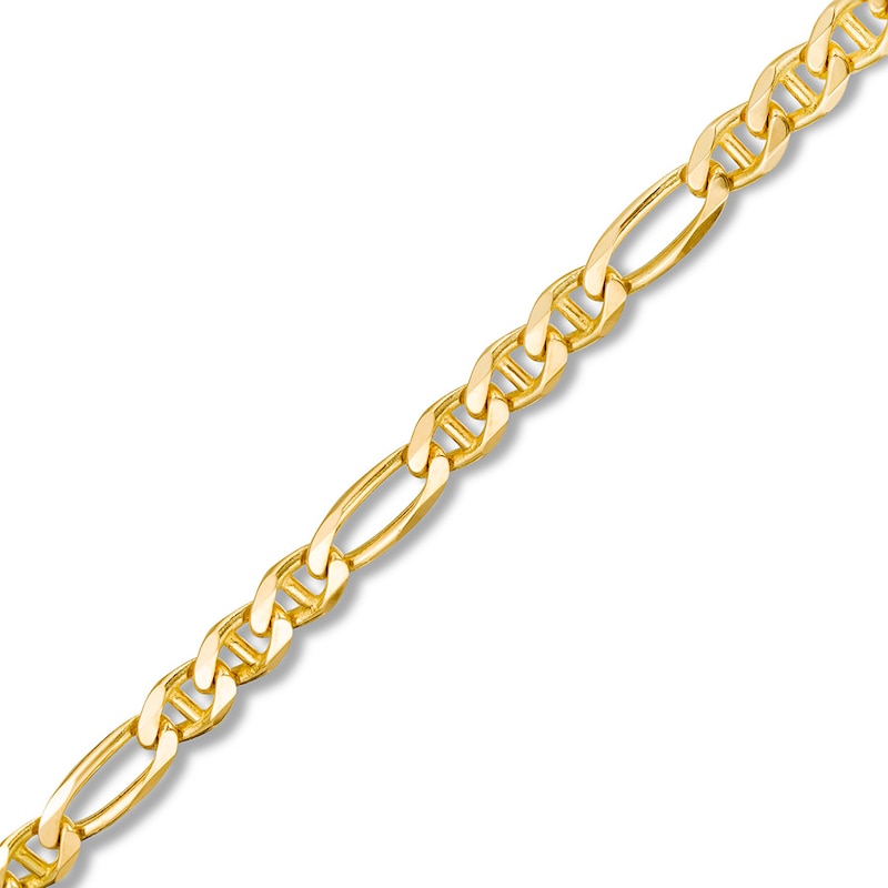 Solid Figarucci Link Chain 10K Yellow Gold 8"