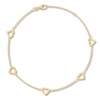 Thumbnail Image 1 of Heart Anklet 10K Yellow Gold 10&quot;