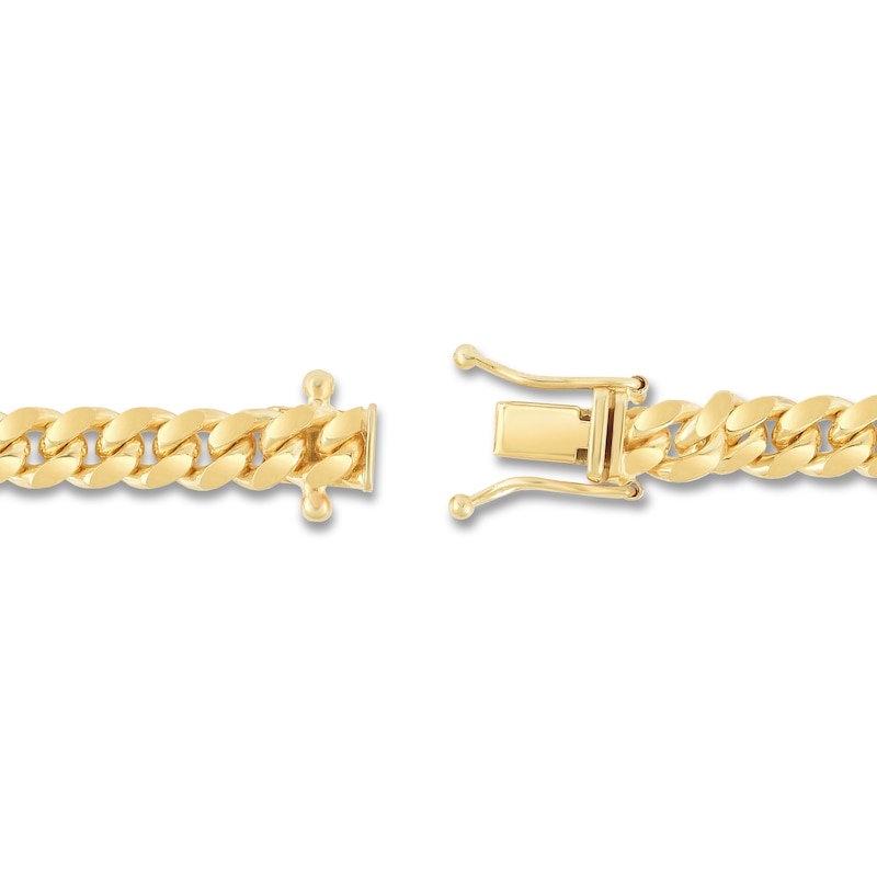 Main Image 3 of Solid Cuban Link Bracelet 14K Yellow Gold 8.5&quot;