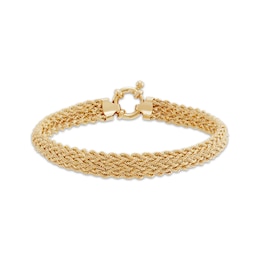 Rope Dome Bracelet 10K Yellow Gold 7.5&quot;