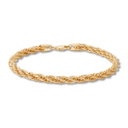 Hollow Infinity Rope Bracelet 10K Yellow Gold 7.5&quot;