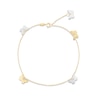 Thumbnail Image 1 of Butterfly Charm Anklet 14K Two-Tone Gold 10&quot;