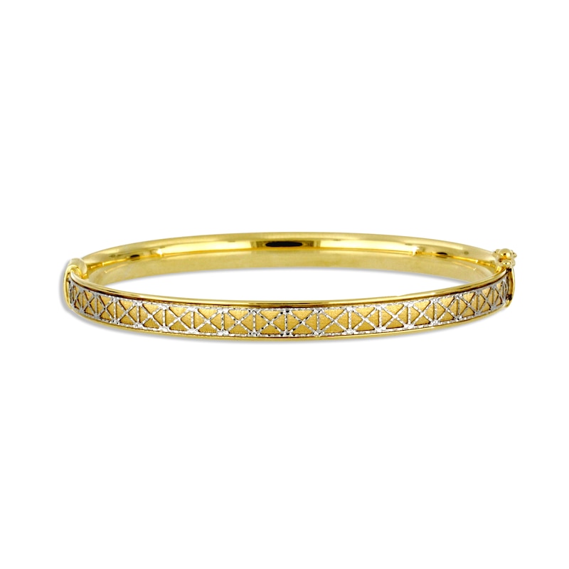 Main Image 1 of Pattern Bangle Bracelet 14K Yellow Gold