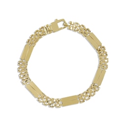 Men's Link Bracelet 10K Yellow Gold 8.5&quot;