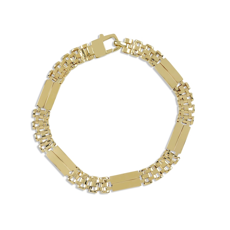 Main Image 1 of Men's Link Bracelet 10K Yellow Gold 8.5&quot;