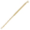 Thumbnail Image 0 of Paperclip & Curb Chain Bracelet 10K Yellow Gold 7.5"