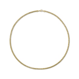 Hollow Wheat Chain Bracelet 10K Yellow Gold 8.5&quot;