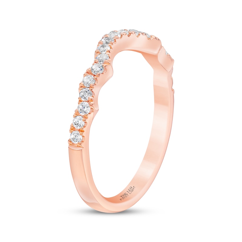 Main Image 8 of THE LEO First Light Diamond Round-Cut Wedding Band 1/4 ct tw 14K Rose Gold