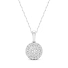 Thumbnail Image 1 of Lab-Grown Diamonds by KAY Circle Halo Necklace 1/2 ct tw 10K White Gold 18&quot;