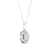 Thumbnail Image 2 of Lab-Grown Diamonds by KAY Circle Halo Necklace 1/2 ct tw 10K White Gold 18&quot;