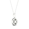 Thumbnail Image 4 of Lab-Grown Diamonds by KAY Circle Halo Necklace 1/2 ct tw 10K White Gold 18&quot;