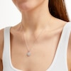 Thumbnail Image 5 of Lab-Grown Diamonds by KAY Circle Halo Necklace 1/2 ct tw 10K White Gold 18&quot;