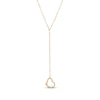 Thumbnail Image 1 of Polished Heart Paperclip &quot;Y&quot; Necklace 14K Yellow Gold 18&quot;