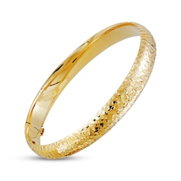 Diamond-Cut Bangle Bracelet 10K Yellow Gold