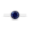 Thumbnail Image 3 of Blue Lab-Created Sapphire Solitaire Bezel-Set Ring Sterling Silver