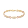 Thumbnail Image 1 of Ellipse-Link Bracelet 14K Tri-Tone Gold 7.5&quot;