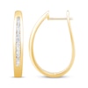 Thumbnail Image 2 of Diamond Hoop Earrings 1/2 ct tw 10K Yellow Gold