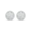 Thumbnail Image 2 of Multi-Diamond Halo Stud Earrings 1/4 ct tw Sterling Silver