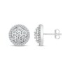 Thumbnail Image 3 of Multi-Diamond Halo Stud Earrings 1/4 ct tw Sterling Silver