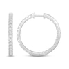 Thumbnail Image 0 of Lab-Created Diamonds by KAY Inside-Out Hoop Earrings 2 ct tw 14K White Gold