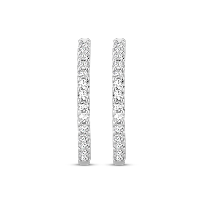 Lab-Created Diamonds by KAY Inside-Out Hoop Earrings 2 ct tw 14K White Gold