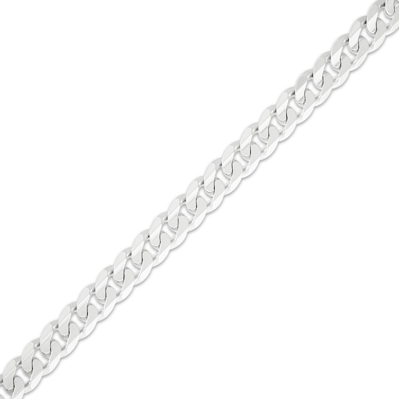 Main Image 2 of Solid Curb Chain Bracelet 4.2mm 14K White Gold 8.5&quot;