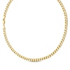 Thumbnail Image 1 of Solid Curb Chain Bracelet 6.5mm 10K Yellow Gold 8.5&quot;