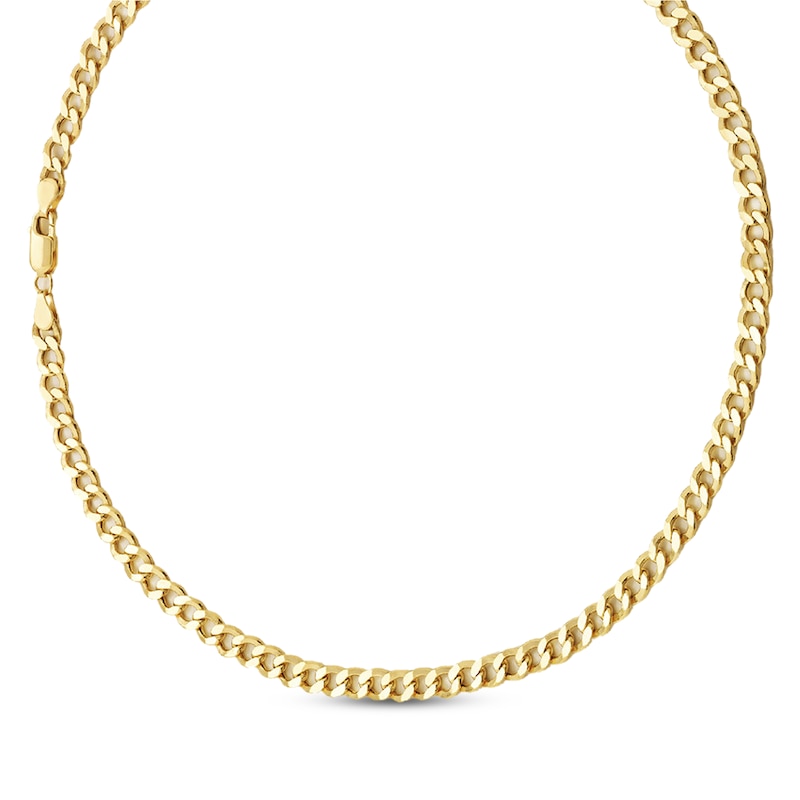 Main Image 1 of Solid Curb Chain Bracelet 6.5mm 10K Yellow Gold 8.5&quot;