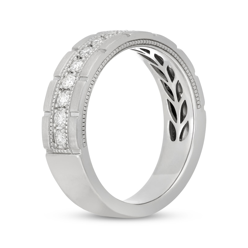 Main Image 2 of Neil Lane Men's Diamond Brick Edge Wedding Band 5/8 ct tw 14K White Gold