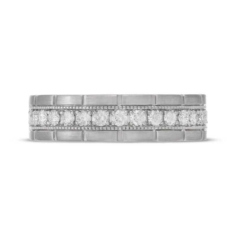 Main Image 3 of Neil Lane Men's Diamond Brick Edge Wedding Band 5/8 ct tw 14K White Gold