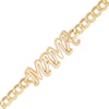 Thumbnail Image 2 of &quot;Mama&quot; Curb Chain Bracelet 14K Yellow Gold 7.5&quot;