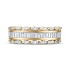 Thumbnail Image 2 of Marquise & Baguette-Cut Diamond Three-Row Anniversary Ring 1 ct tw 14K Yellow Gold