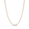 Thumbnail Image 1 of Solid Rope Chain Necklace 3mm 14K Tri-Tone Gold 18&quot;