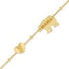 Thumbnail Image 2 of Mama Bear & Heart Charm Bracelet 14K Yellow Gold 7.25&quot;